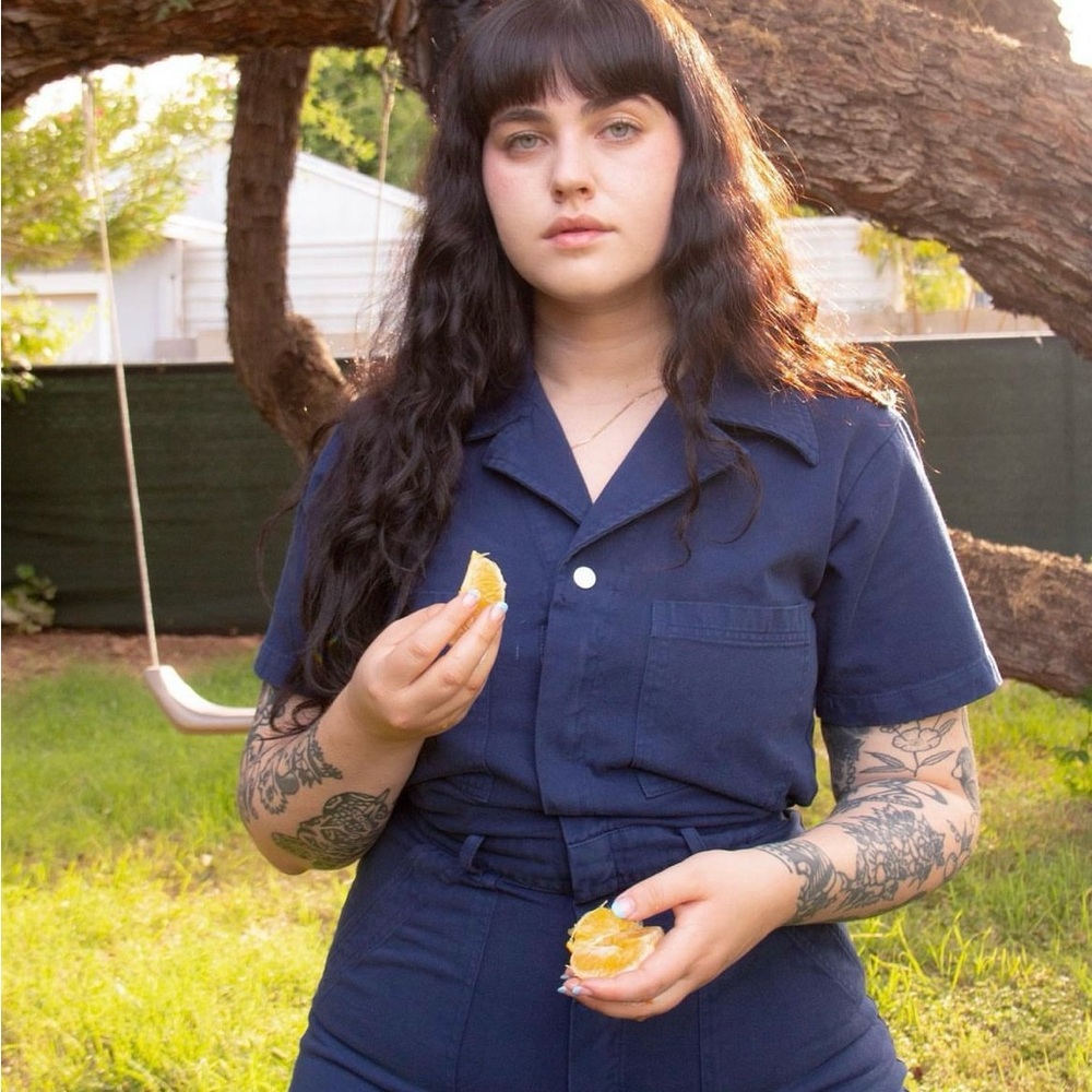 Big Bud Press Navy Short Sleeve Jumpsuit